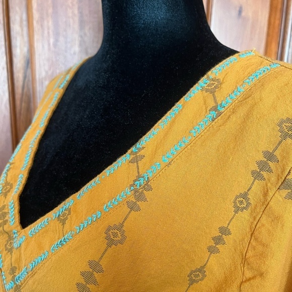 Wrangler Retro Embordiery Southwestern Boho Hippie Baby Doll Blouse Small - Picture 6 of 13